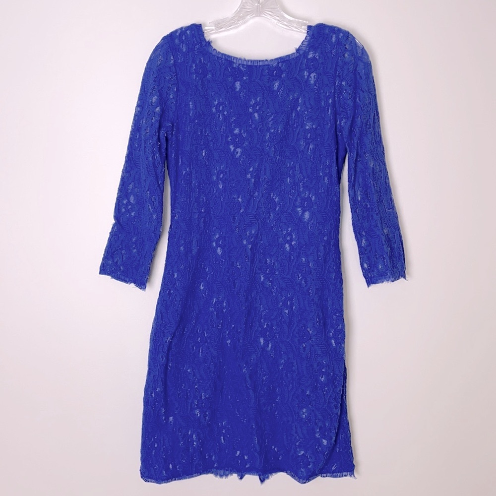 Saks Fifth Avenue Periwinkle Blue Lace Dress